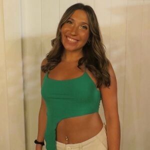 Amazon Green Crop Top
